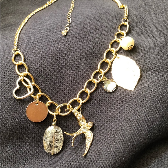 Gold necklace Bird charm NEW 16” to 20” - Picture 5 of 6